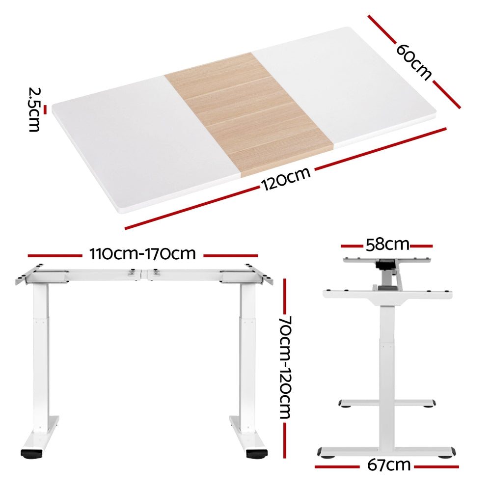 Artiss 120cm Motorized Dual Motor Standing Desk