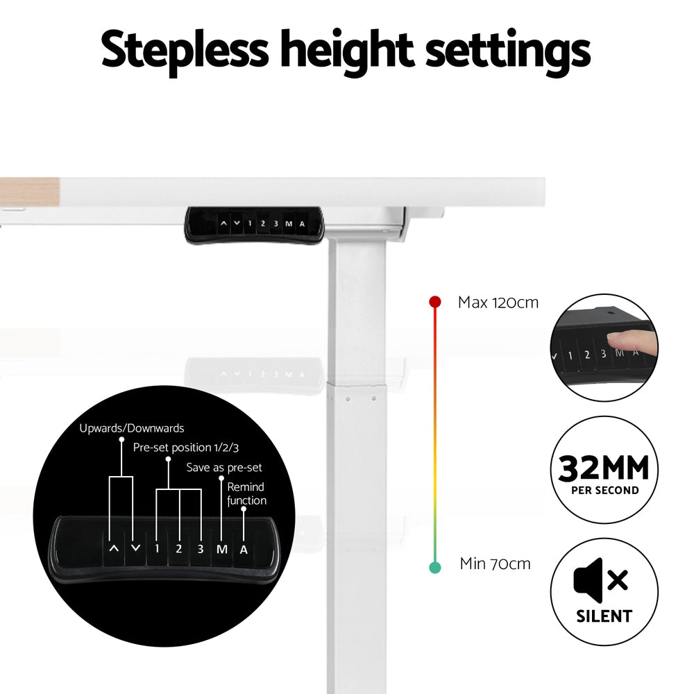 Artiss 120cm Motorized Dual Motor Standing Desk