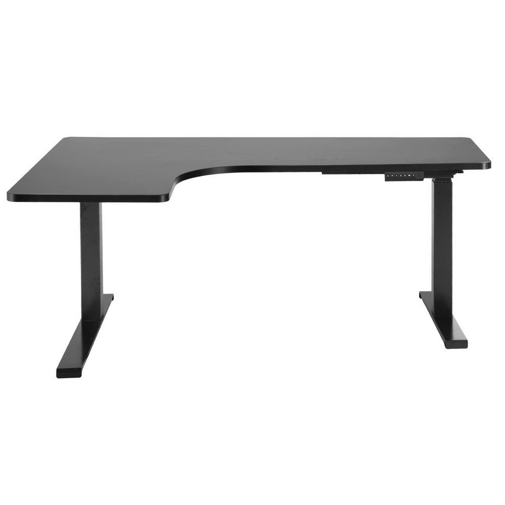 Artiss 160cm L-Shape Motorized Standing Desk - Black