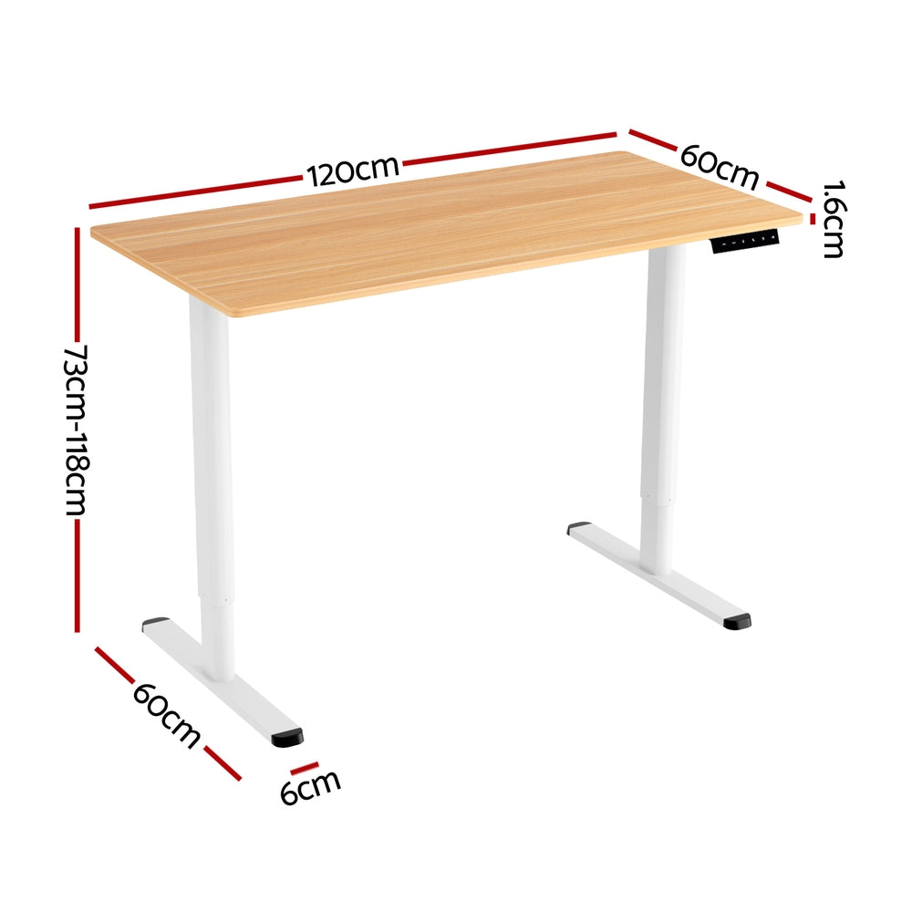 Artiss 120cm Electric Standing Desk – Sit Stand Home Office Table