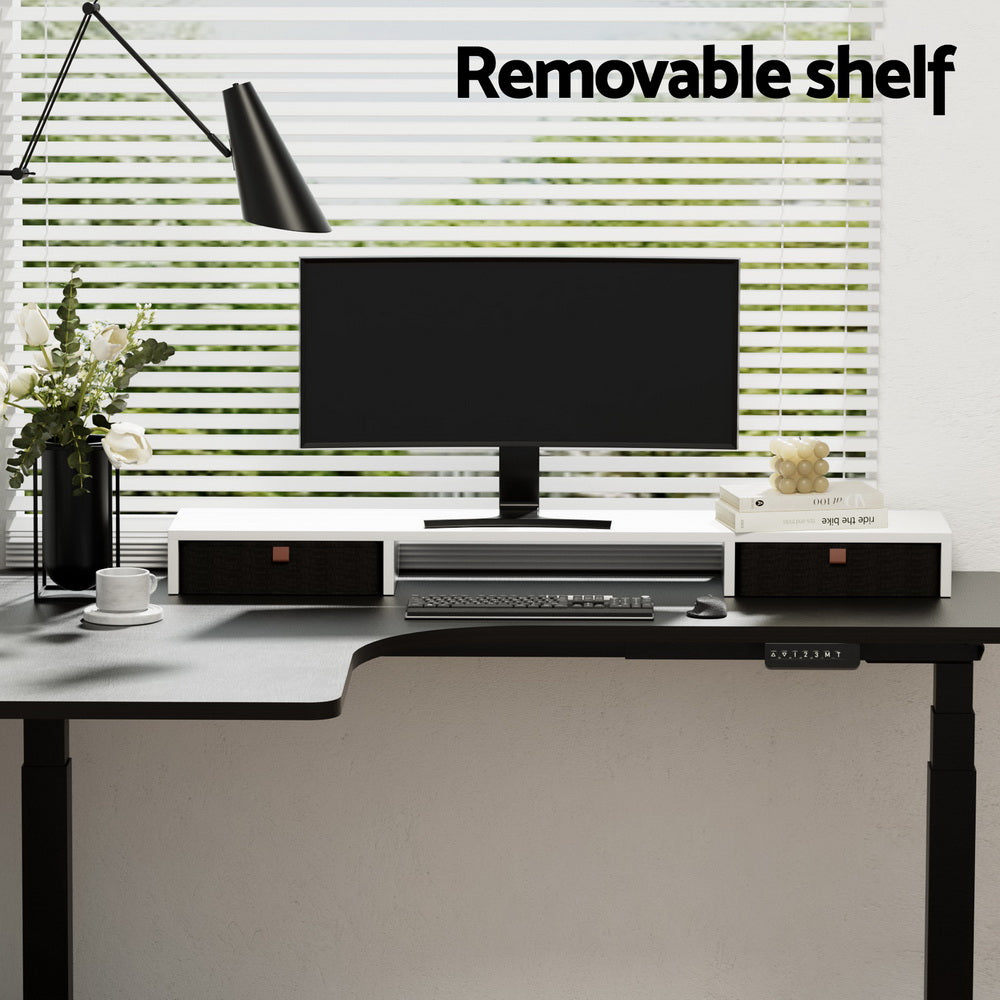 Artiss Standing Desk Storage Shelf with Removable Drawer – 120cm