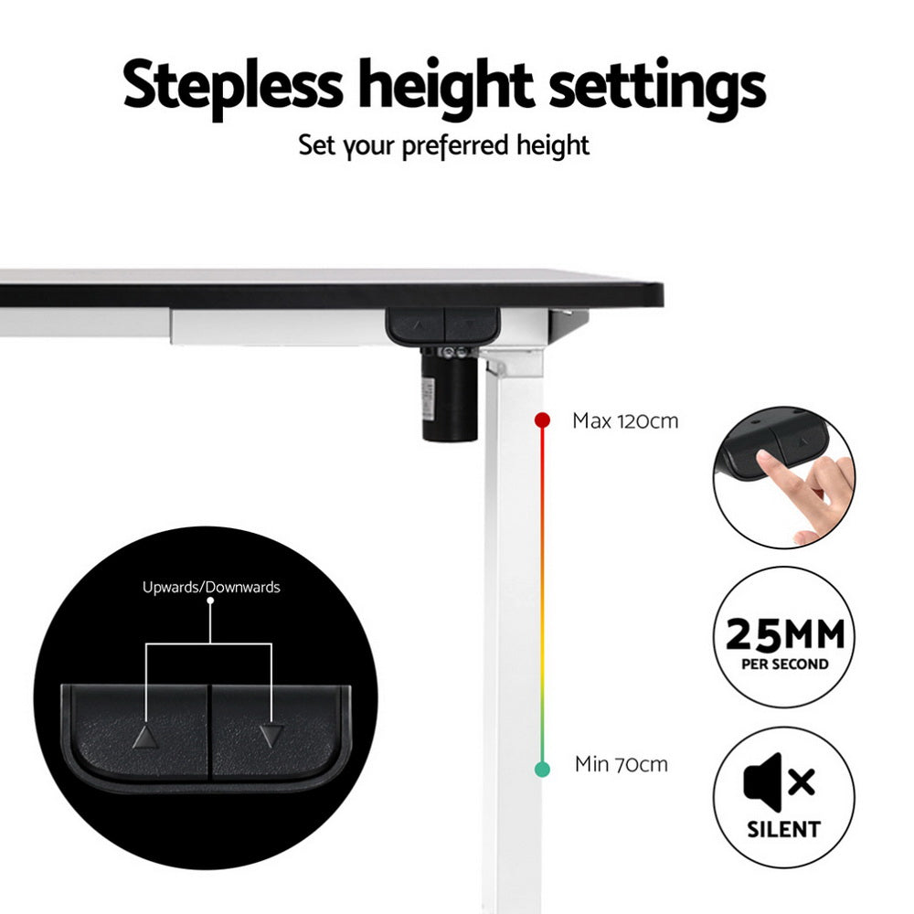 Artiss 140cm Electric Standing Desk with Pedal Exercise Bike