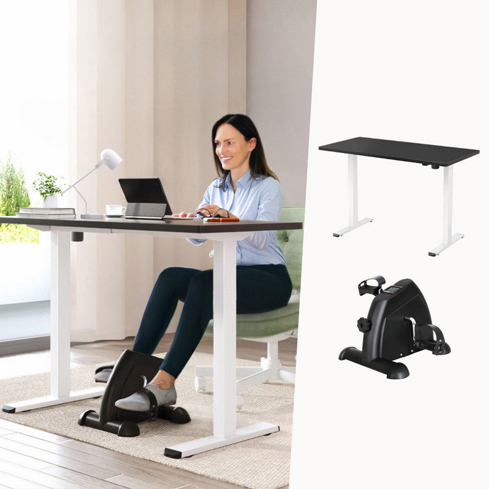 Artiss 140cm Electric Standing Desk with Pedal Exercise Bike