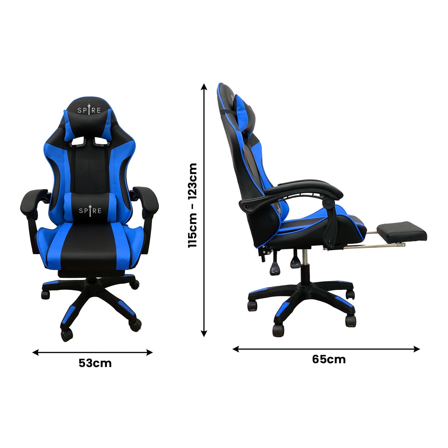 Intex Spire Zinc Adjustable Office/Gaming Chair – Blue & Black