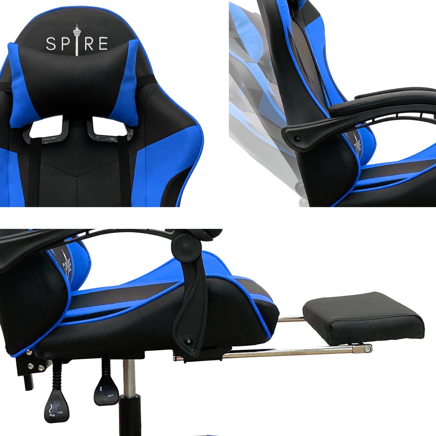Intex Spire Zinc Adjustable Office/Gaming Chair – Blue & Black
