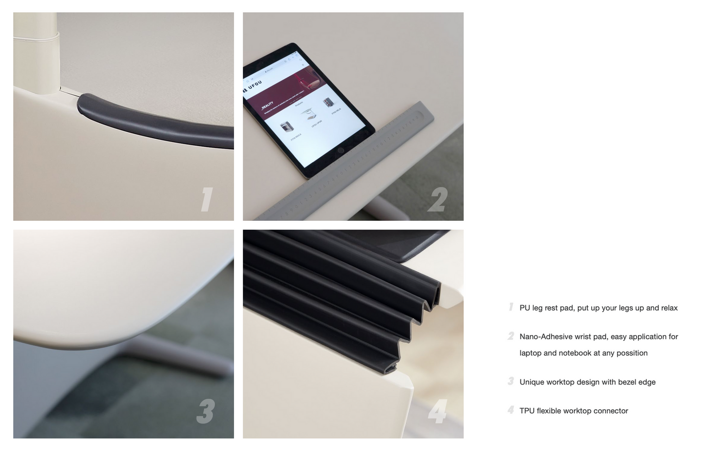 UFOU UPON 1.2m Motorized Height Adjustable Sit-Stand Desk Riser