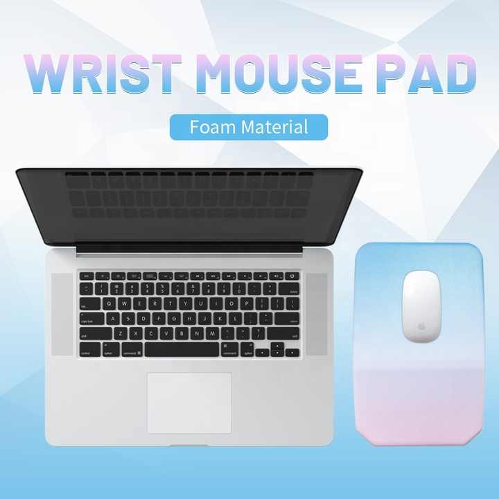 Gradual Blue Ergonomic PU Mouse Pad with Wrist Support
