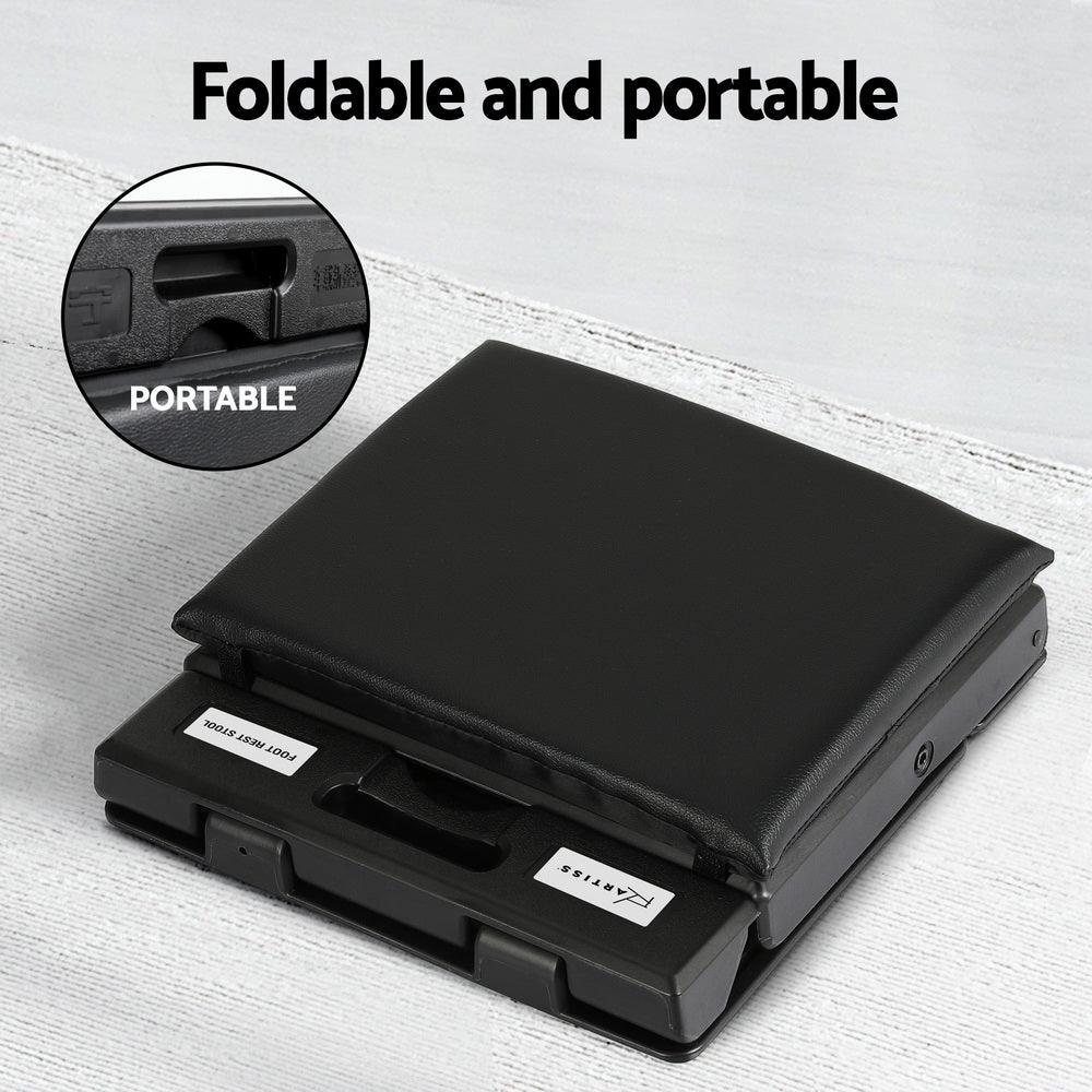 Artiss Under Desk Footrest Stool - Black