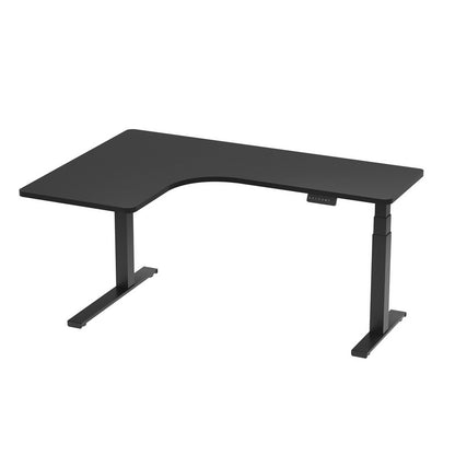 Artiss 160cm L-Shape Motorized Standing Desk - Black