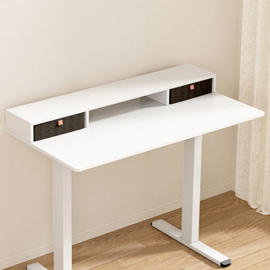 Artiss Standing Desk Storage Shelf with Removable Drawer – 120cm