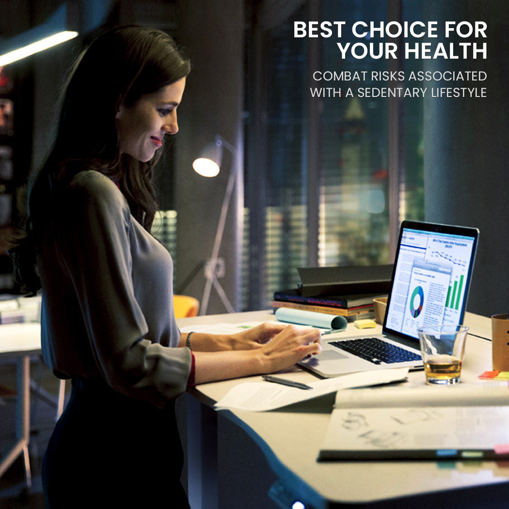 FORTIA 3-Motor Corner Standing Desk – 173x173cm, Walnut/Black