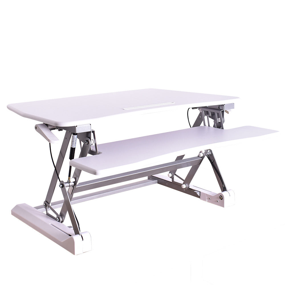FORTIA 90cm Adjustable Desk Riser – Sit to Stand for Dual Monitors