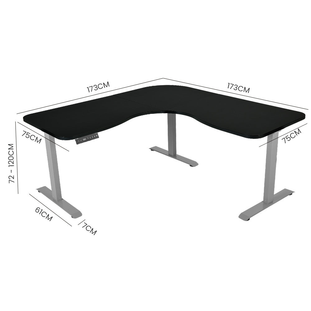 Fortia Corner Standing Desk, Electric Height Adjustable, 1730W