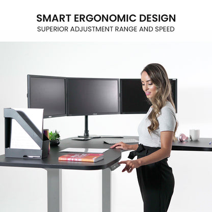 Fortia Corner Standing Desk, Electric Height Adjustable, 1730W