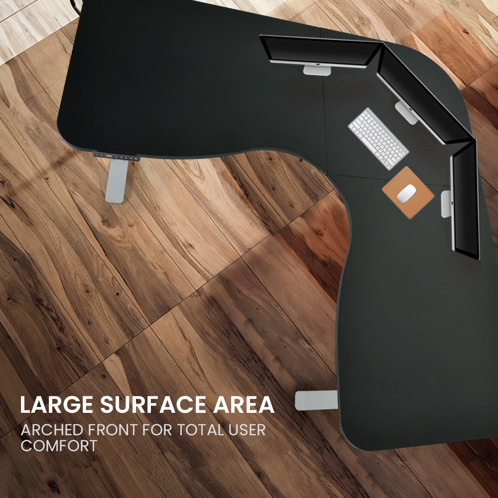 Fortia Corner Standing Desk, Electric Height Adjustable, 1730W