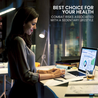 FORTIA 3-Motor Corner Standing Desk – 173cm, Black/White Frame