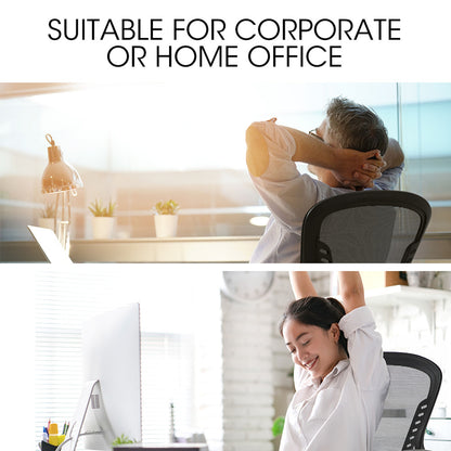 FORTIA Ergonomic Office Chair – Coolmesh Fabric, Adjustable Recline, Black/Black