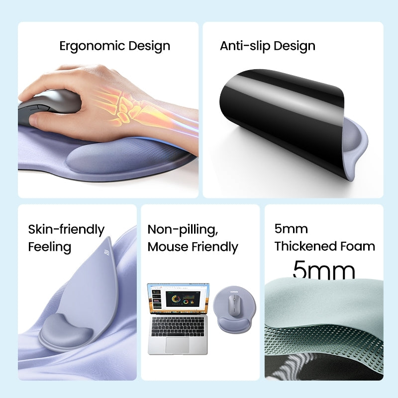 UGREEN Ergonomic Mouse Pad with Wrist Rest – Green