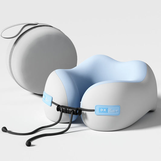 Blue & Grey Memory Foam Neck Support Pillow for Office